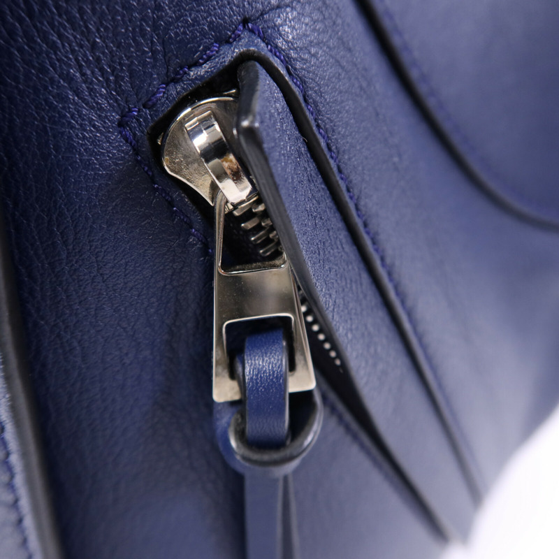 LOEWE 牛皮皮革Hammock Medium銀扣手挽肩背兩用袋-5