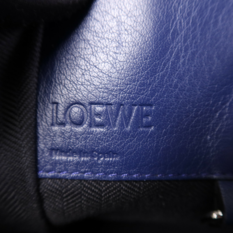LOEWE 牛皮皮革Hammock Medium銀扣手挽肩背兩用袋-6