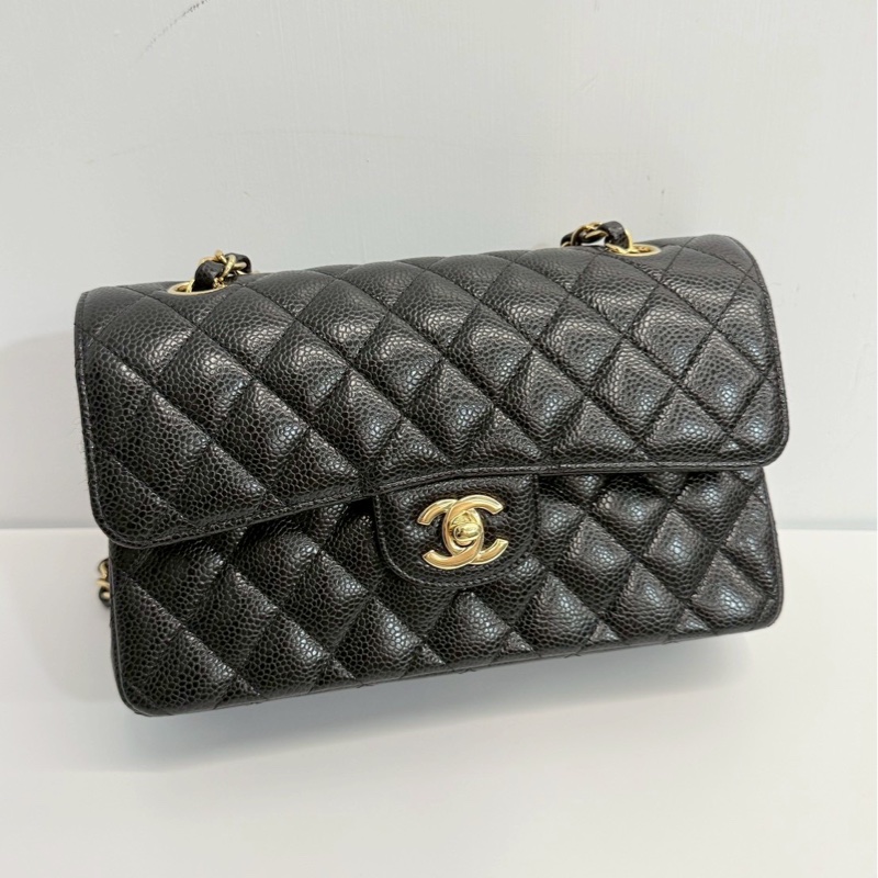 Chanel CF23 黑金荔枝牛 晶片款-0