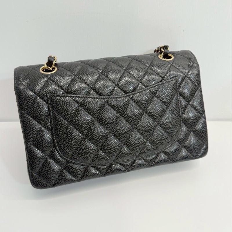 Chanel CF23 黑金荔枝牛 晶片款-2