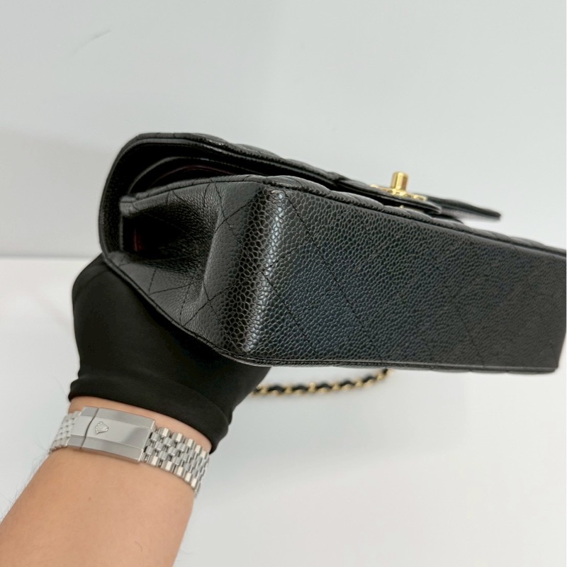 Chanel CF23 黑金荔枝牛 晶片款-7