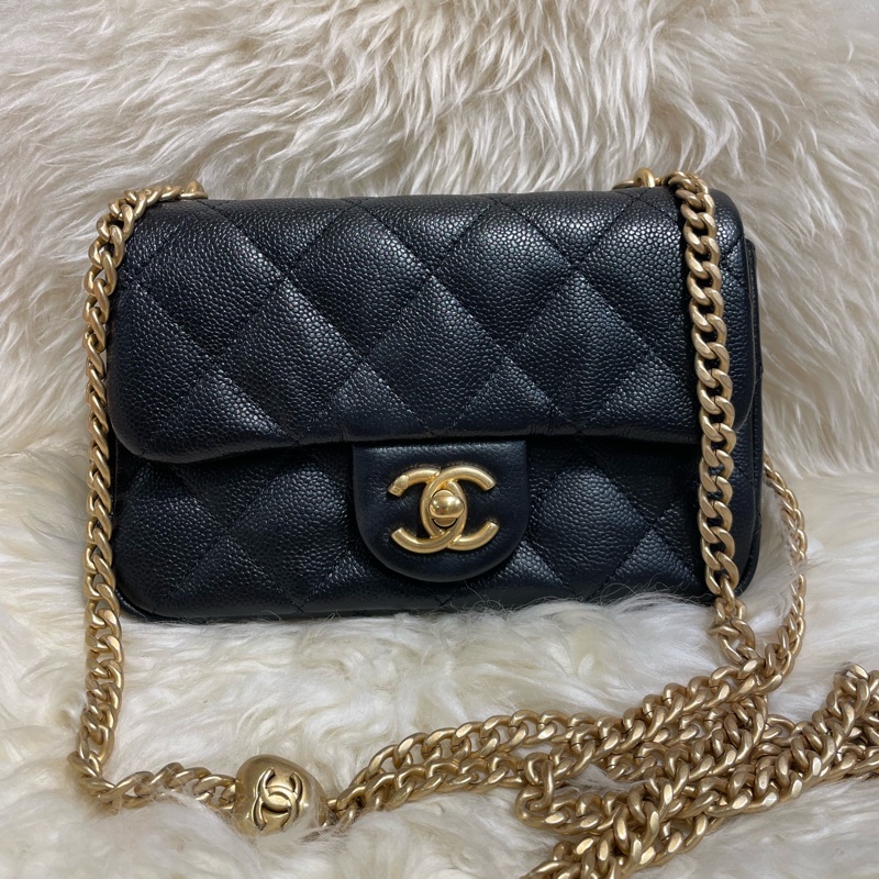 Chanel 心扣18cm牛皮-0