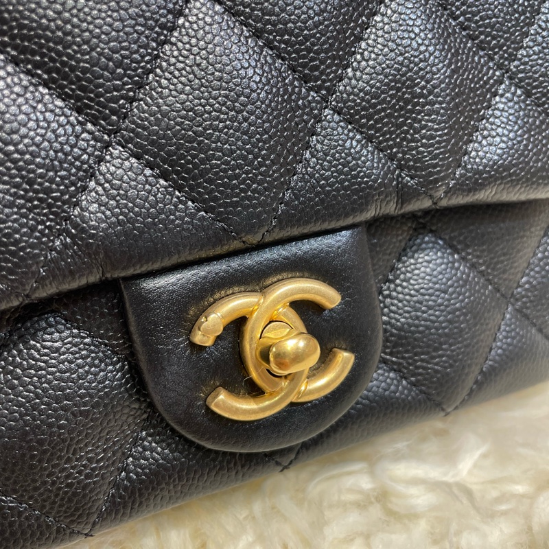 Chanel 心扣18cm牛皮-7