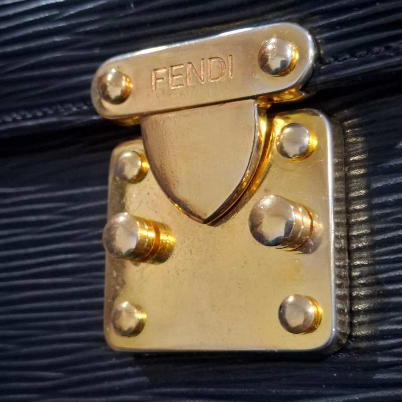 OLD FENDI EPI 水波紋 Vintage 手提包-17