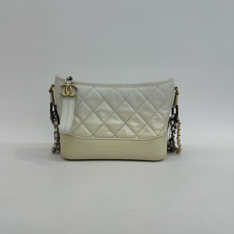 Chanel 白色漸變色流浪包小號 肩背包-0