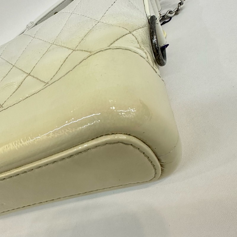 Chanel 白色漸變色流浪包小號 肩背包-15