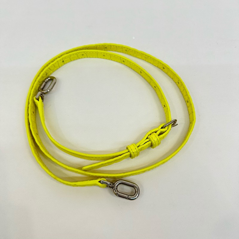 Balenciaga S號沙漏檸檬黃鱷魚壓紋 斜背包肩背包-8