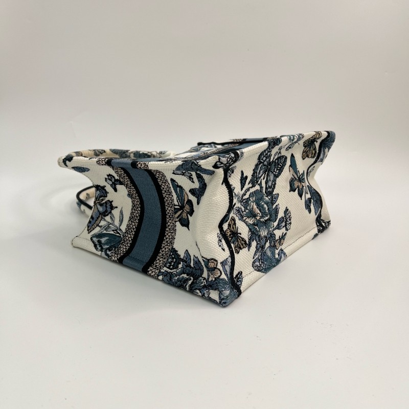 DIOR迪奧 BookTote Mexico 小號蝴蝶刺繡 托特包Tote包購物袋手提包-3