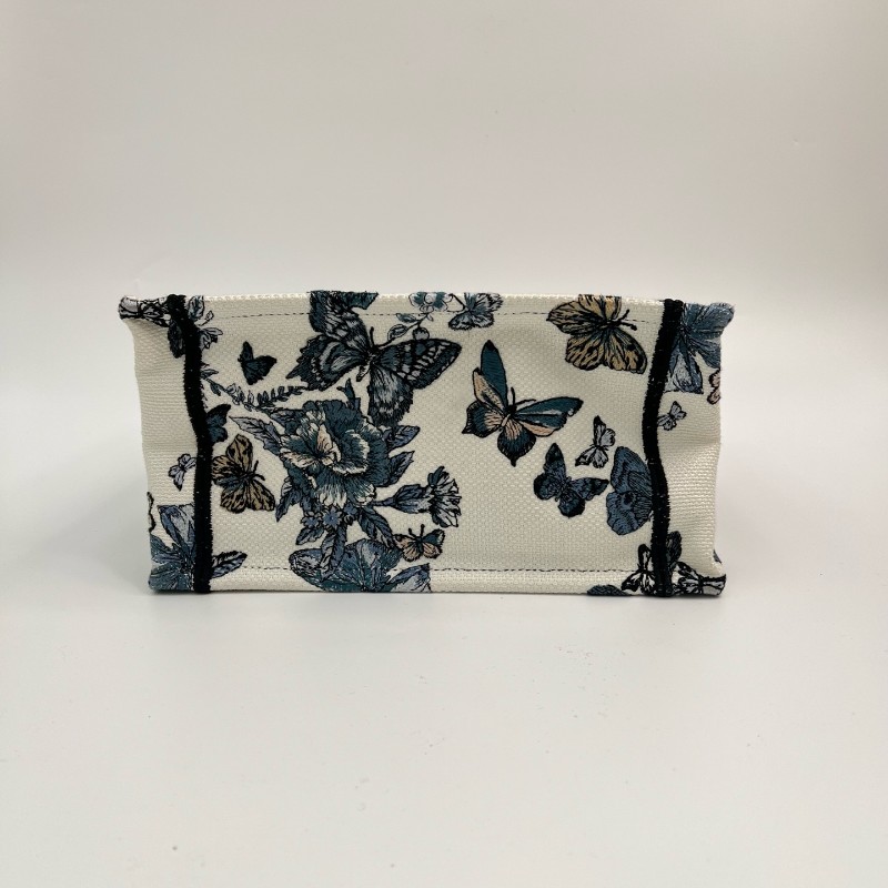 DIOR迪奧 BookTote Mexico 小號蝴蝶刺繡 托特包Tote包購物袋手提包-4