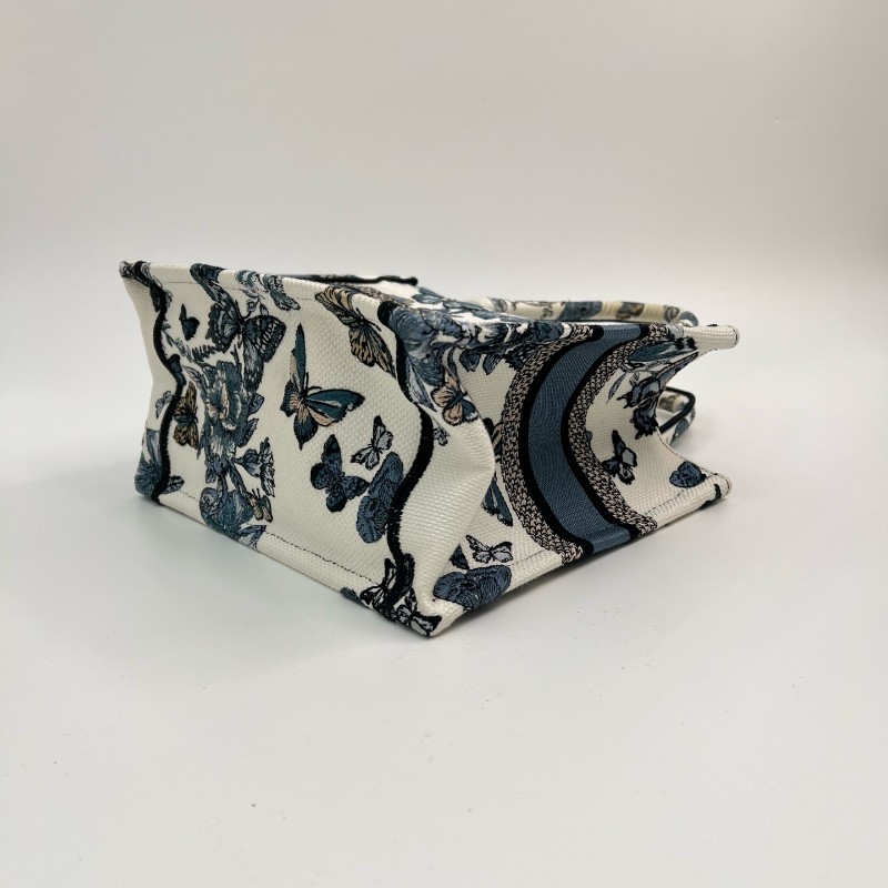 DIOR迪奧 BookTote Mexico 小號蝴蝶刺繡 托特包Tote包購物袋手提包-5