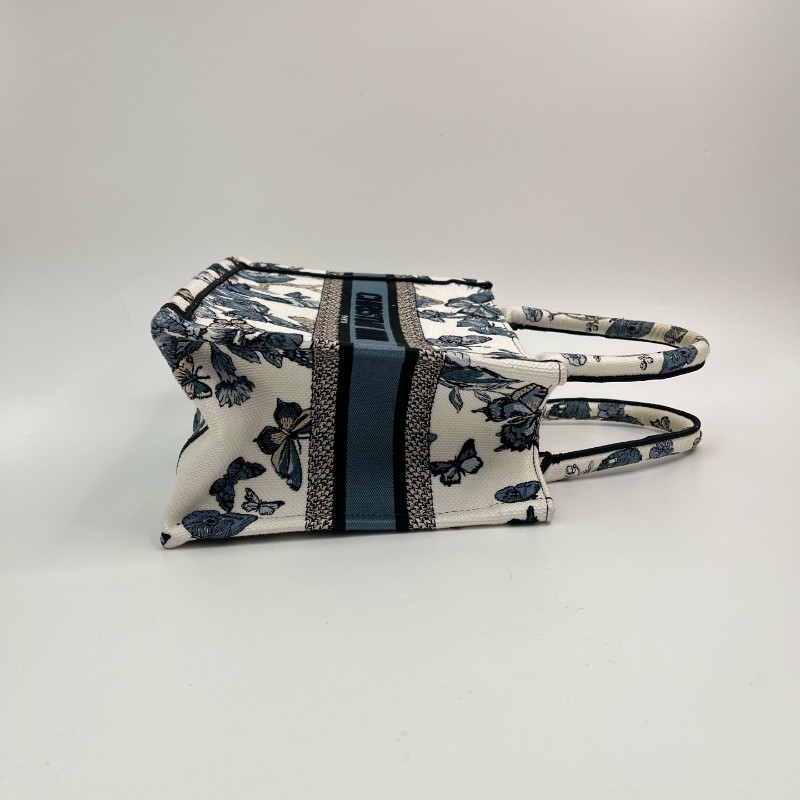 DIOR迪奧 BookTote Mexico 小號蝴蝶刺繡 托特包Tote包購物袋手提包-6