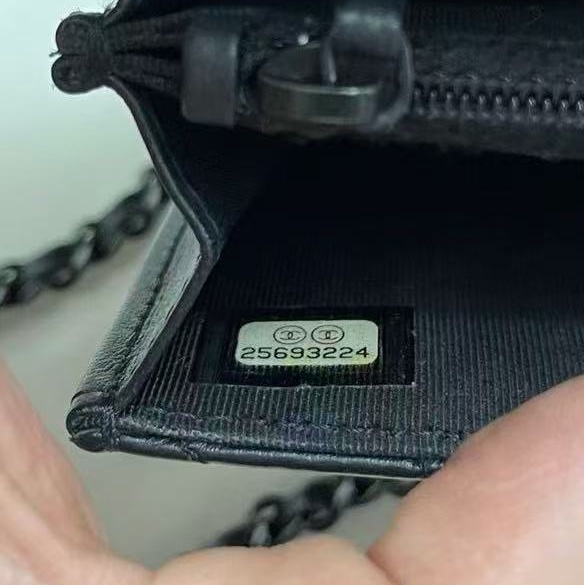 【近新閒置品】Chanel 香奈兒 so black 2.55woc 25開 極品全黑黑武士牛皮單肩側背斜挎包-14