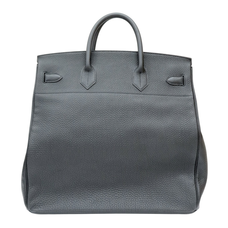 黑色 Togo牛皮 Hac Haut A Courroies 40 手提包 U刻 銀扣【HERMES 愛馬仕】-1
