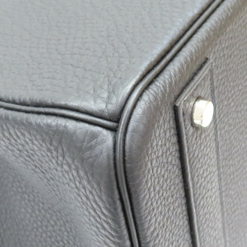 黑色 Togo牛皮 Hac Haut A Courroies 40 手提包 U刻 銀扣【HERMES 愛馬仕】-9