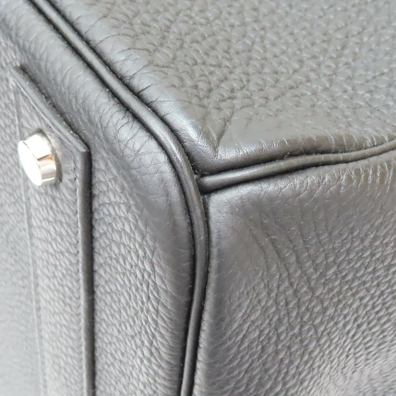 黑色 Togo牛皮 Hac Haut A Courroies 40 手提包 U刻 銀扣【HERMES 愛馬仕】-10