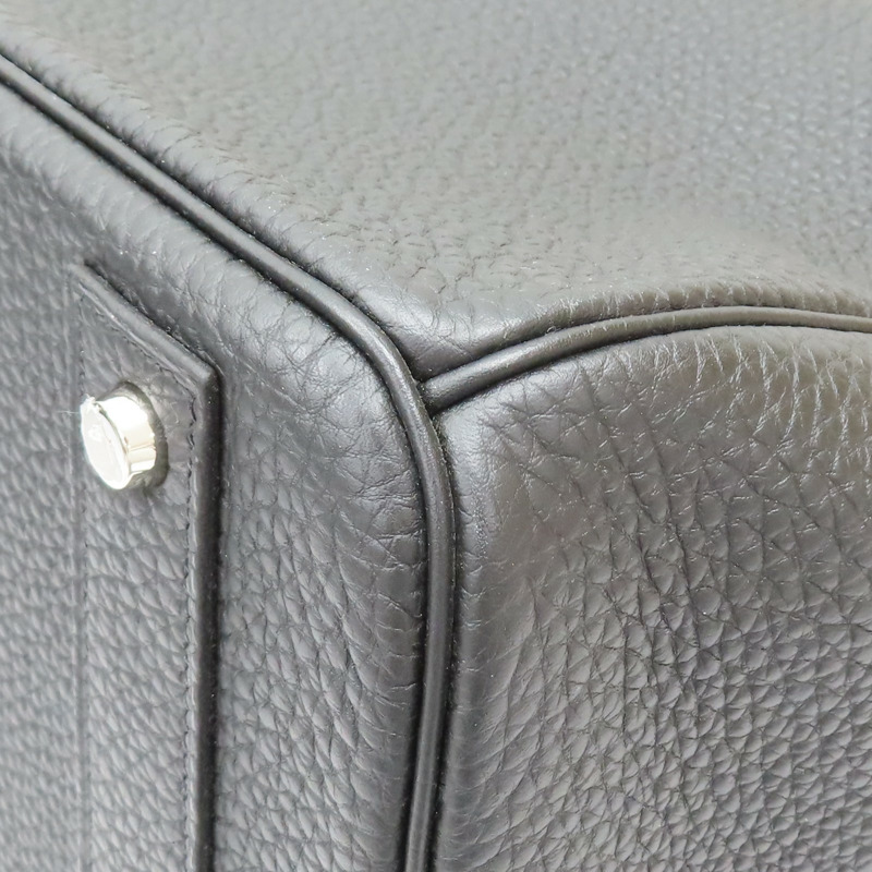 黑色 Togo牛皮 Hac Haut A Courroies 40 手提包 U刻 銀扣【HERMES 愛馬仕】-12