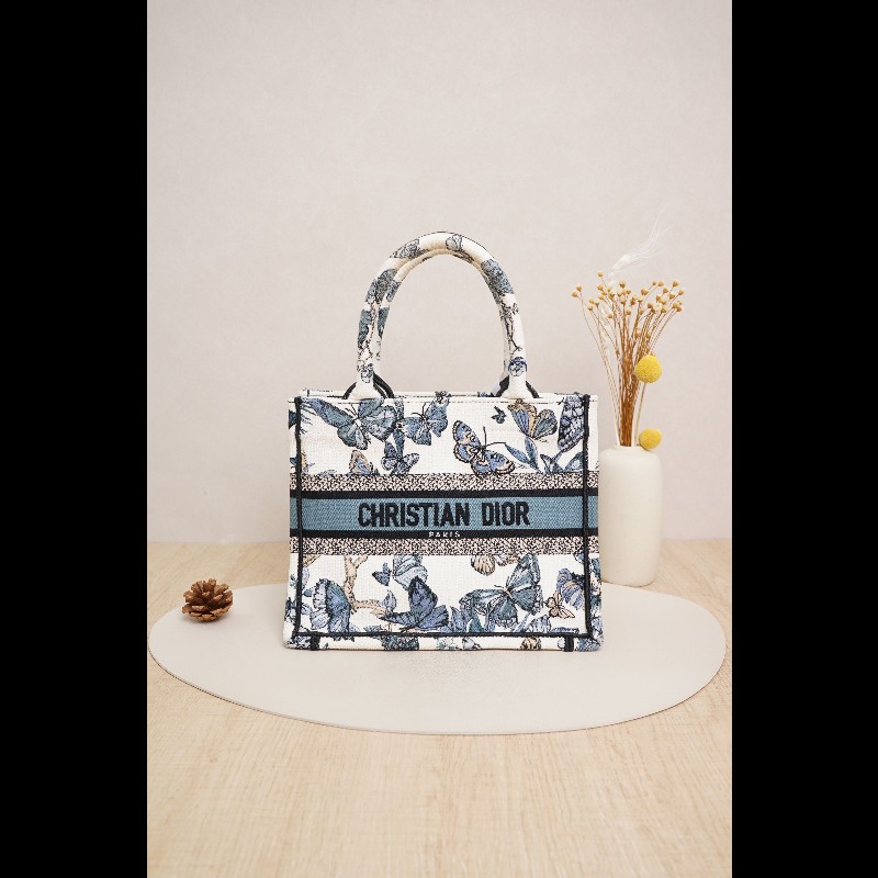 DIOR BookTote Mexico 小號蝴蝶刺繡 托特包Tote包購物袋手提包-0
