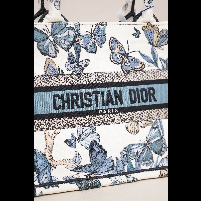 DIOR BookTote Mexico 小號蝴蝶刺繡 托特包Tote包購物袋手提包-9