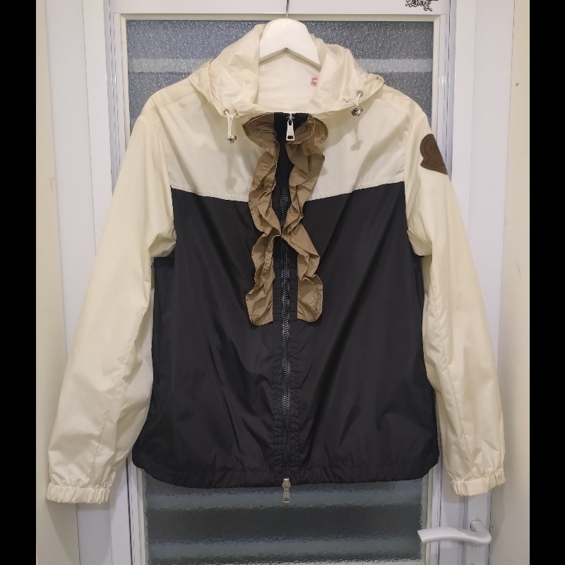 Moncler 黑白拼咖色有帽薄外套-0