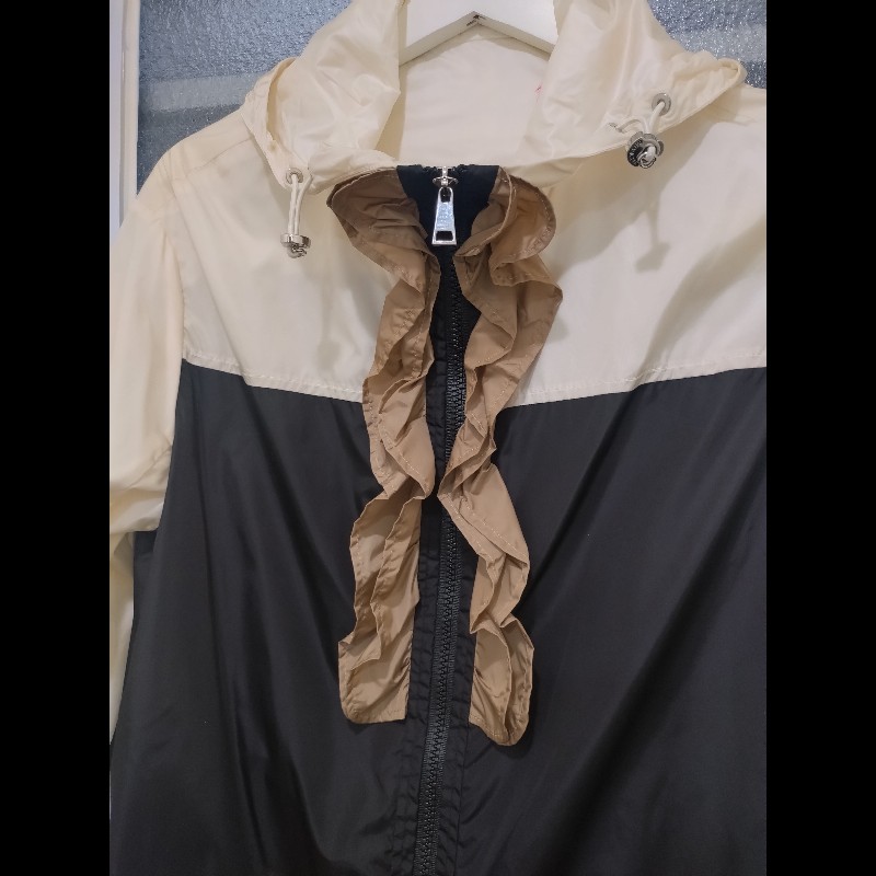 Moncler 黑白拼咖色有帽薄外套-4