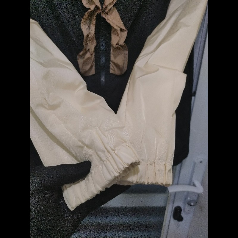 Moncler 黑白拼咖色有帽薄外套-5