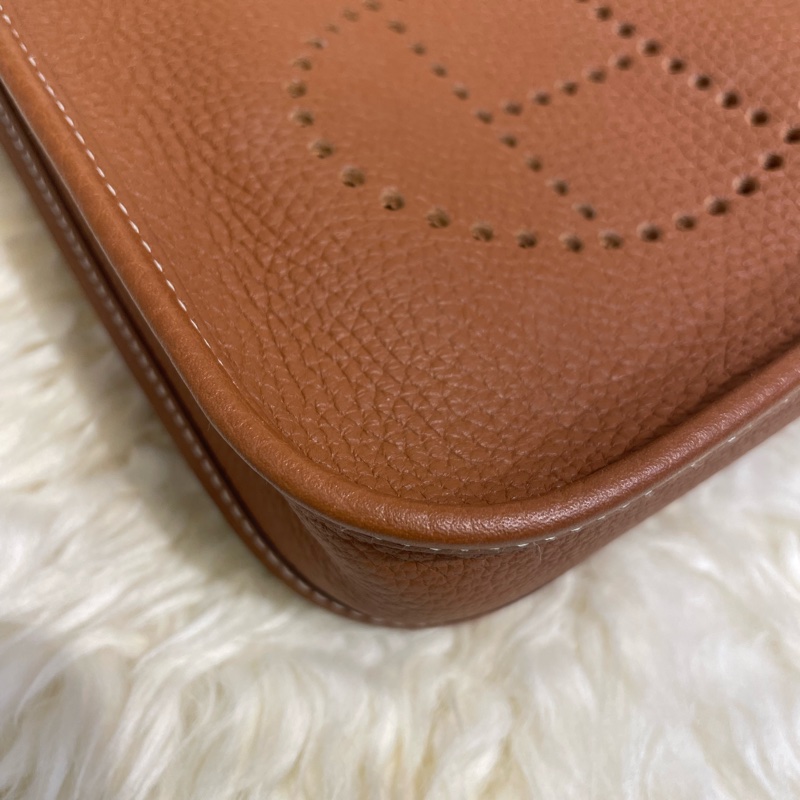 Hermès Mini Evelyne 金色銀扣拼彩帶-2