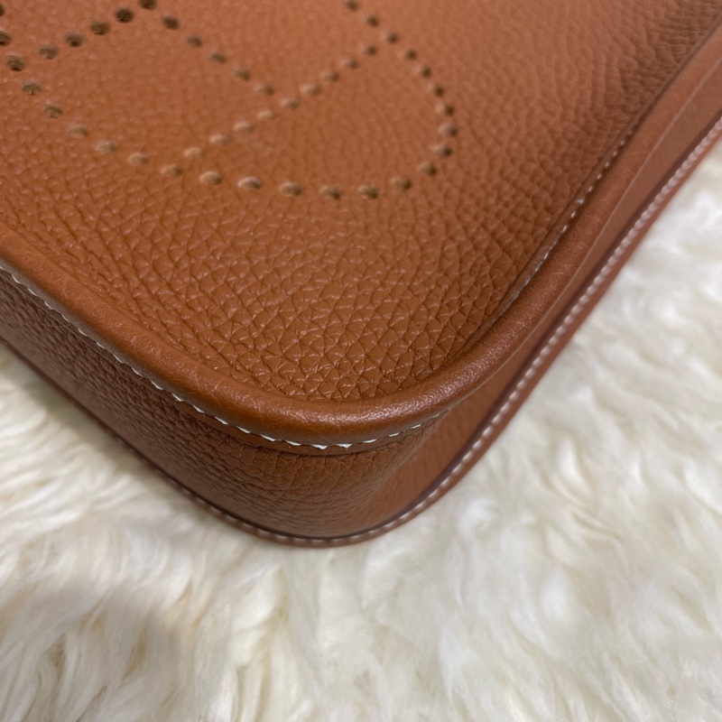 Hermès Mini Evelyne 金色銀扣拼彩帶-3