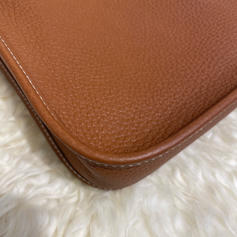 Hermès Mini Evelyne 金色銀扣拼彩帶-4