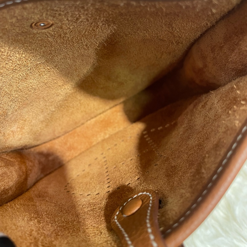 Hermès Mini Evelyne 金色銀扣拼彩帶-6