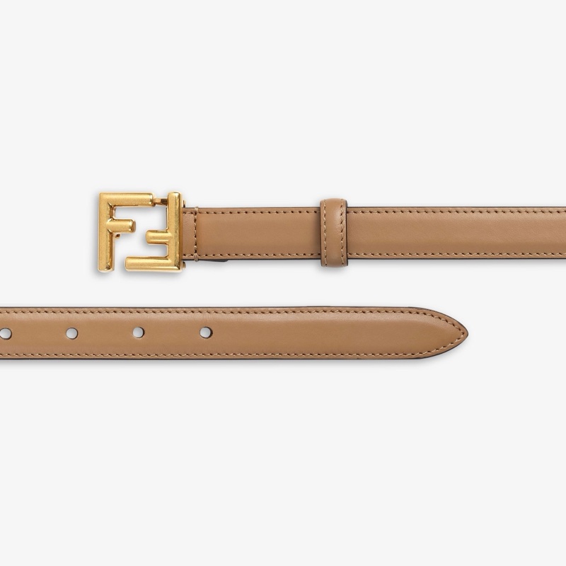 Fendi 淺棕仿舊腰帶（85）-2