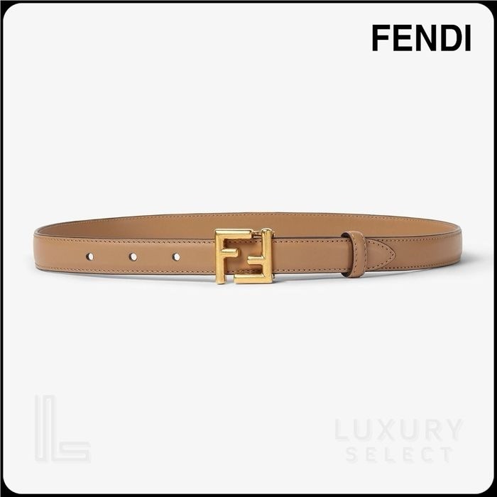Fendi 淺棕仿舊腰帶（85）-3