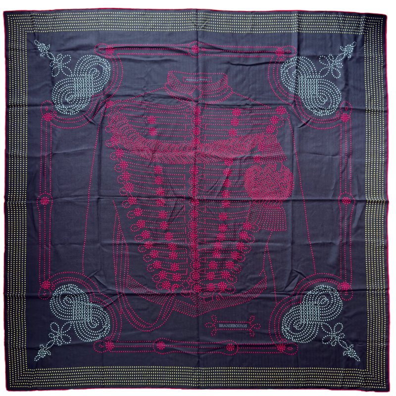 HERMES Brandebourgs Points shawl 140 勃蘭登堡 羊絨 圍巾-0