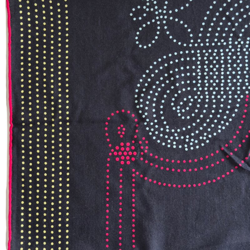 HERMES Brandebourgs Points shawl 140 勃蘭登堡 羊絨 圍巾-3
