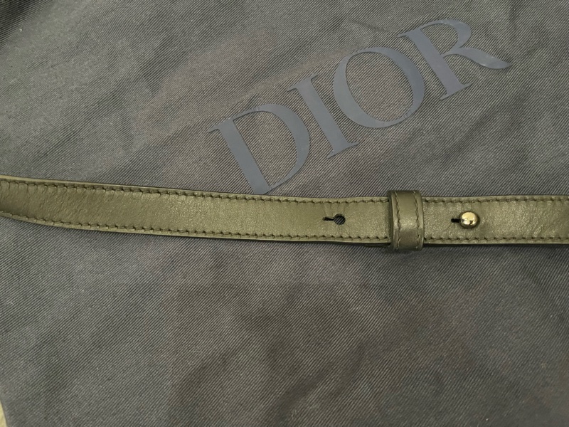 Dior提花帆布拼接皮革馬鞍斜背包-13