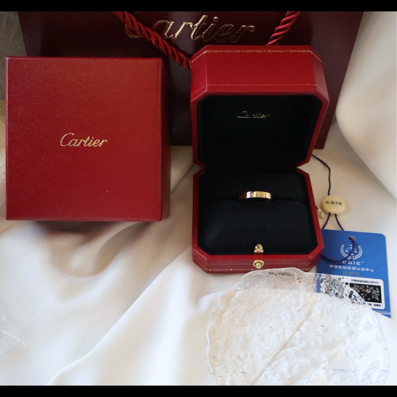 Cartier 18k黃金 LOVE窄版戒指💍55號-0