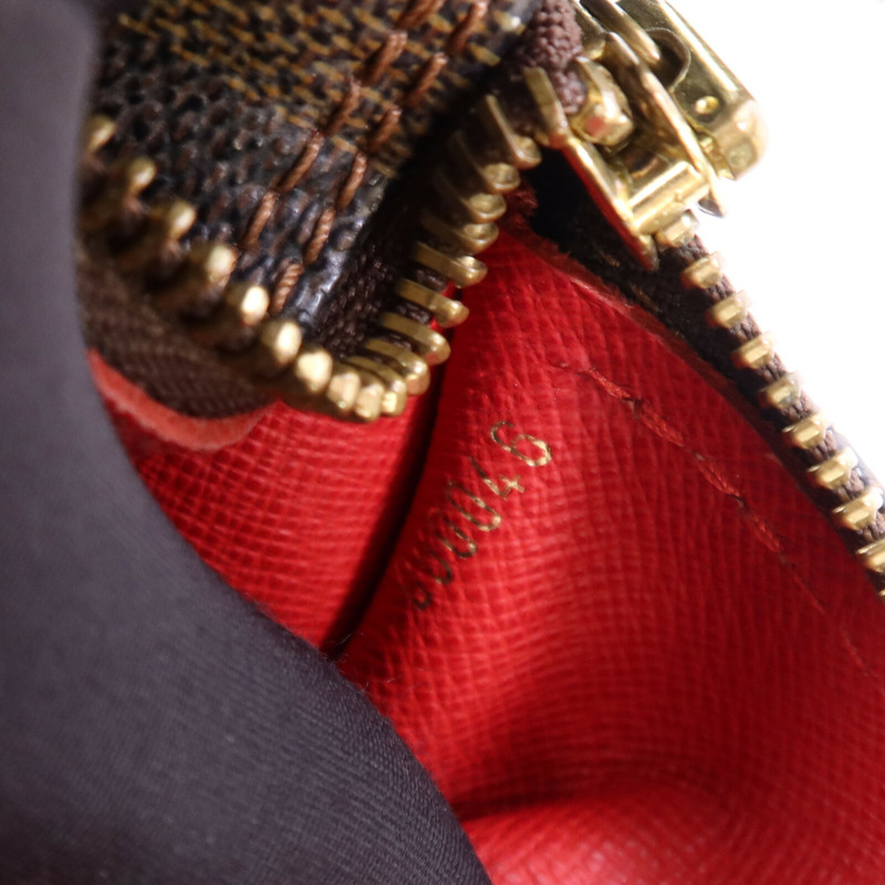 LOUIS VUITTON Damier Papillon PM金扣手挽袋-7