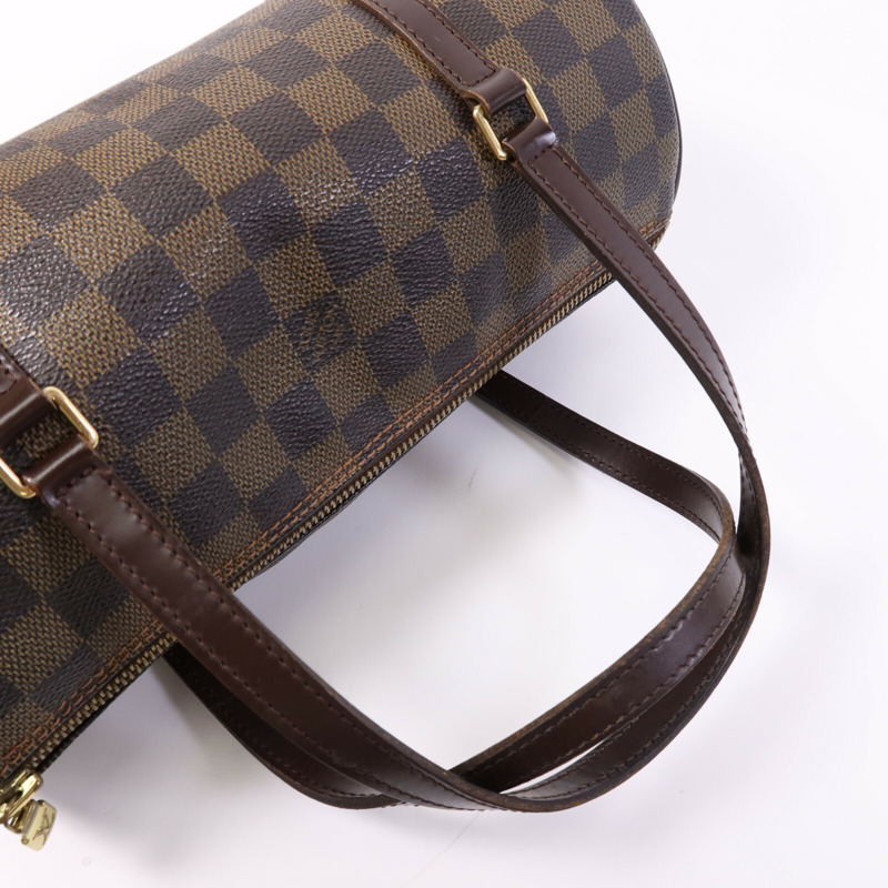 LOUIS VUITTON Damier Papillon PM金扣手挽袋-8