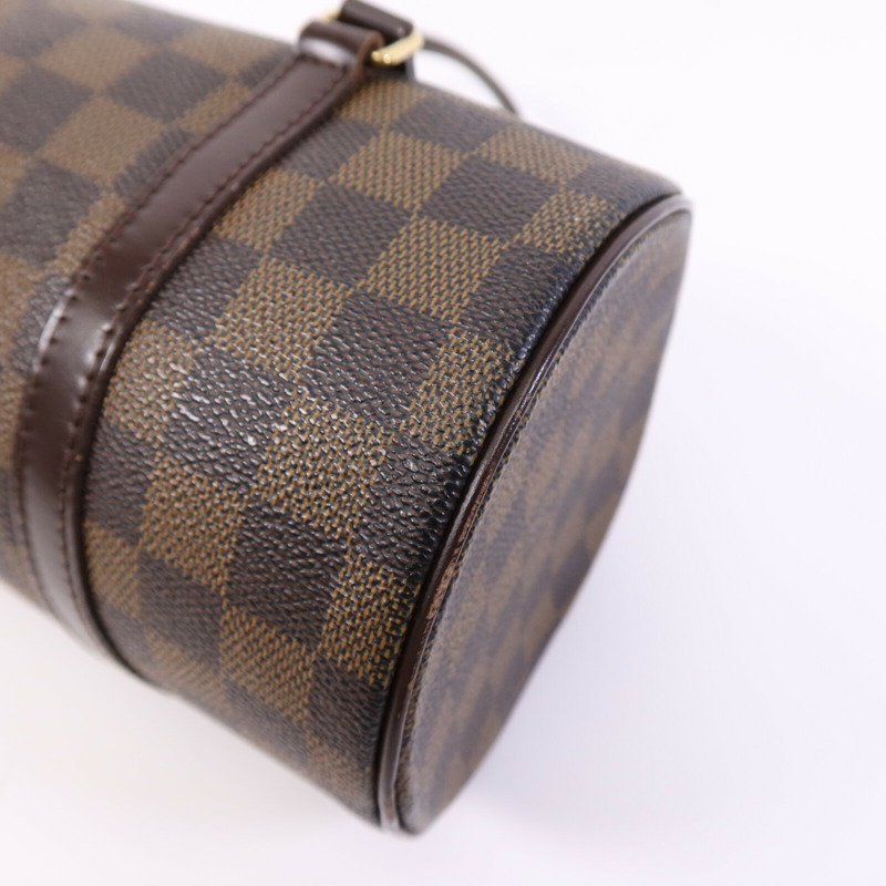 LOUIS VUITTON Damier Papillon PM金扣手挽袋-9