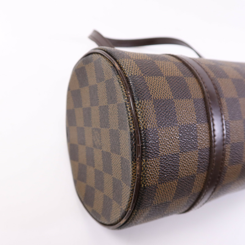 LOUIS VUITTON Damier Papillon PM金扣手挽袋-12