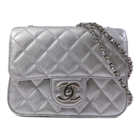 LOUIS VUITTON 牛皮皮革Mini Classic 17銀扣鏈帶肩背袋