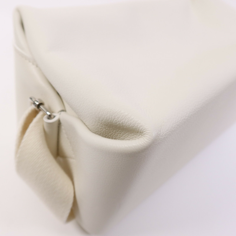 HERMES Evercolor皮革Emile 30銀扣肩背袋Blanc-13