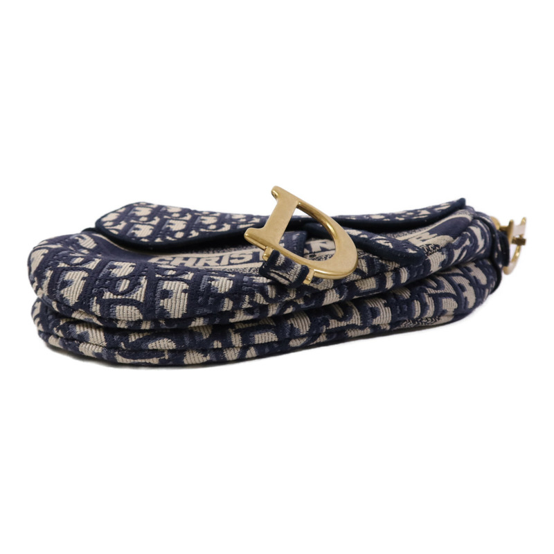 Dior 帆布Saddle Medium金扣肩背袋-3