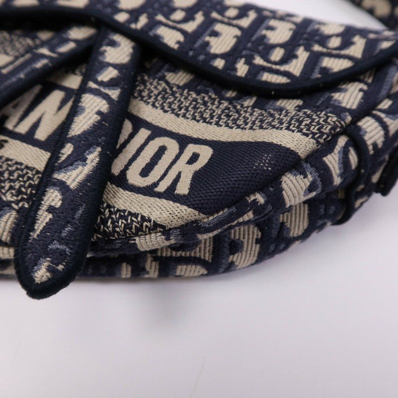 Dior 帆布Saddle Medium金扣肩背袋-9