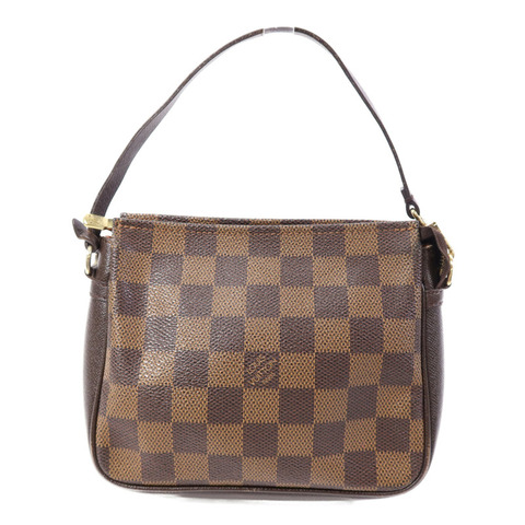 LOUIS VUITTON Damier Trousse Makeup Accessory Pouch金扣手挽袋