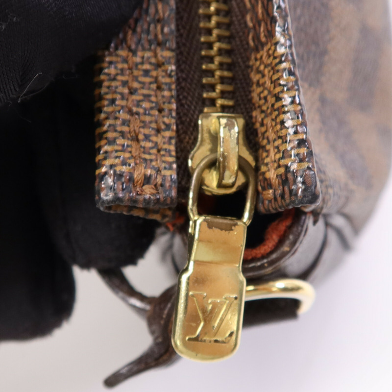 LOUIS VUITTON Damier Trousse Makeup Accessory Pouch金扣手挽袋-6