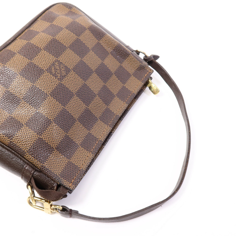 LOUIS VUITTON Damier Trousse Makeup Accessory Pouch金扣手挽袋-8