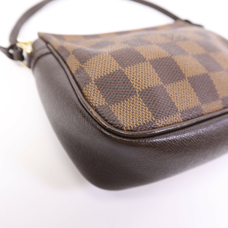 LOUIS VUITTON Damier Trousse Makeup Accessory Pouch金扣手挽袋-10