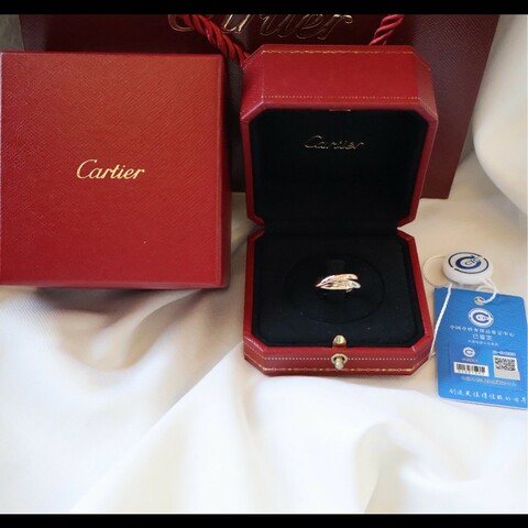 Cartier三環戒指 52號trinity系列窄版