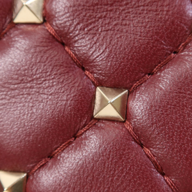 Valentino 羊皮皮革Rockstud Spike金扣鏈帶手挽肩背兩用袋-6