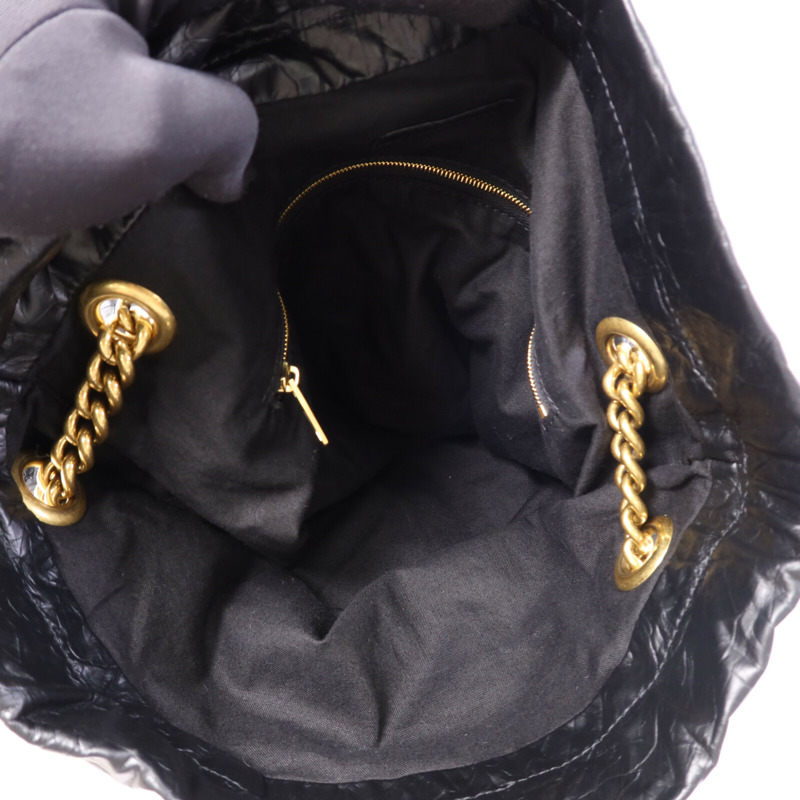 BALENCIAGA 羊皮皮革Crush Medium金扣鏈帶肩背袋-4